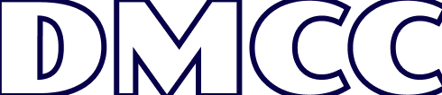 DMCC logo in bold navy blue font